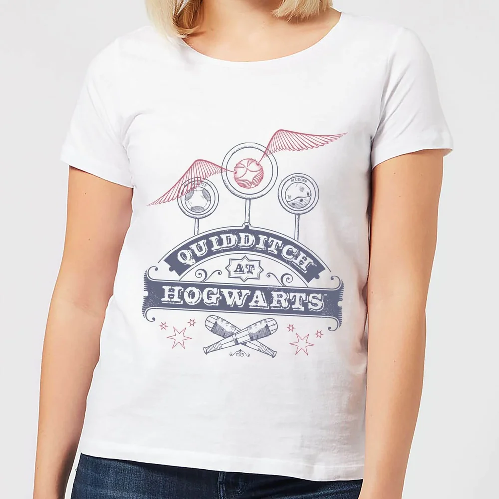 T-Shirt Femme Quidditch à Poudlard - Harry Potter - Blanc - S Image 1