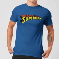 T-Shirt Homme Logo Superman Craquelé DC Comics - Bleu Roi