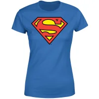 T-Shirt Femme Bouclier Officiel Superman DC Originals - Bleu Roi - undefined undefined