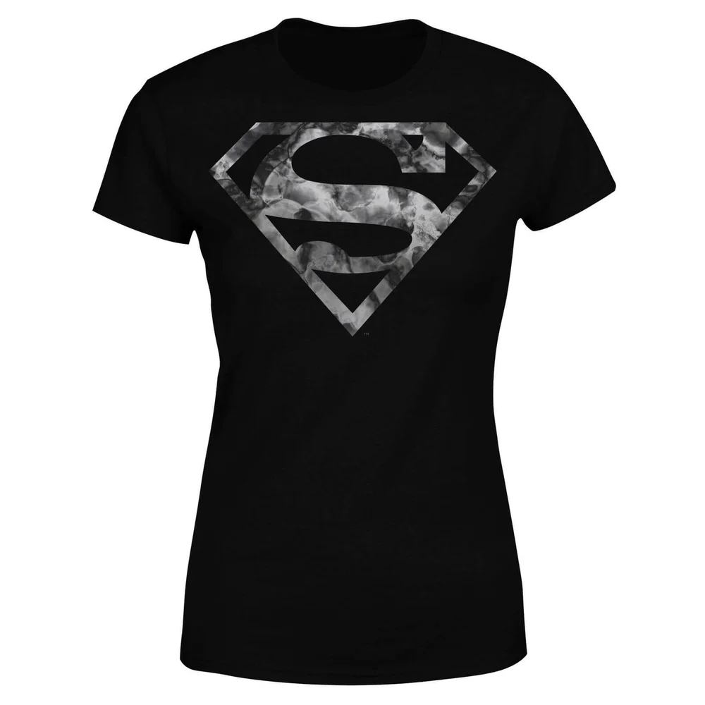 T-Shirt Femme Logo Superman Marbre DC Originals - Noir - S Image 1