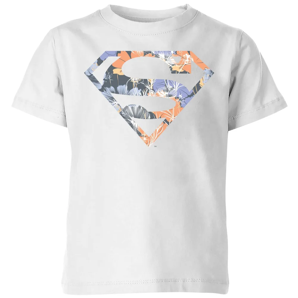 T-Shirt Enfant Logo Superman Fleuri DC Originals - Blanc - 3-4 ans Image 1