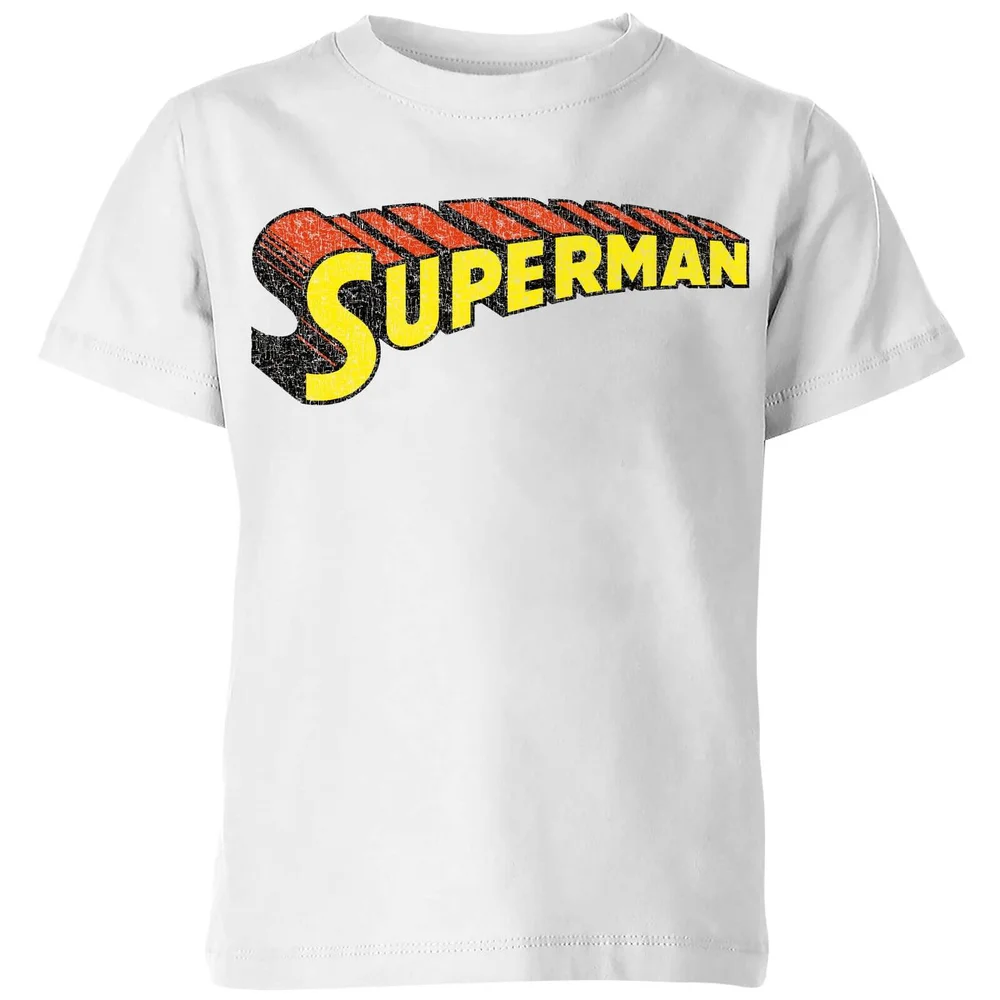 T-Shirt Enfant Logo Superman Craquelé DC Comics - Blanc - 3-4 ans Image 1