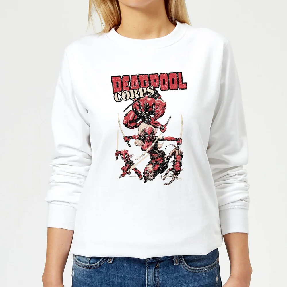 Sweat Femme Deadpool Family Corps Marvel - Blanc - S Image 1