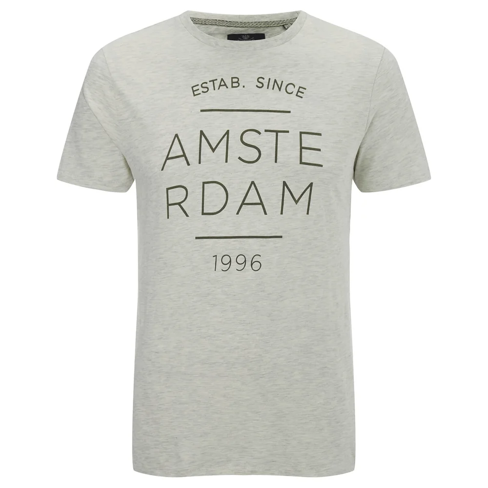 Threadbare Men's Amsterdam T-Shirt - Ecru Marl - S - Gris Image 1