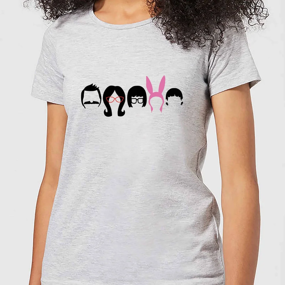 T-Shirt Femme Silhouette Cheveux Bob's Burgers - Gris - XS - Gris Image 1
