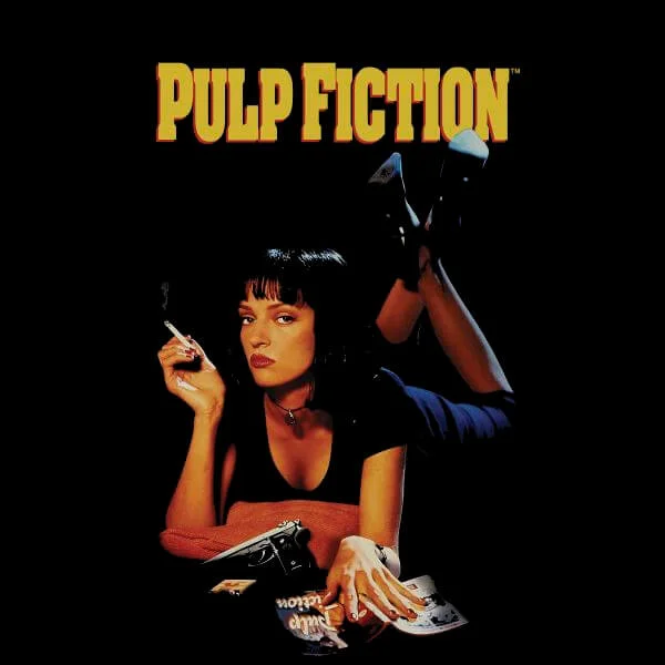 T-Shirt Femme Affiche Pulp Fiction - Noir