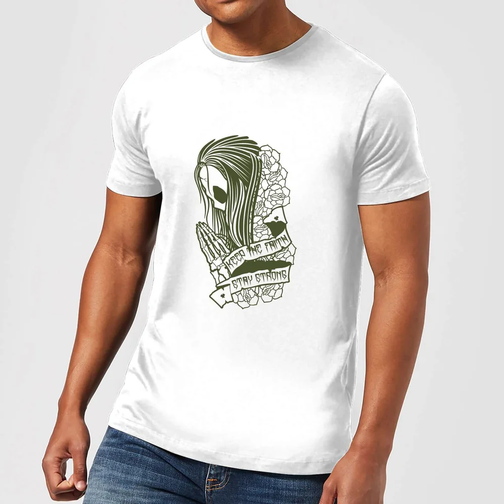 Stay Strong Keep The Faith Men's T-Shirt - White - 5XL Image 1