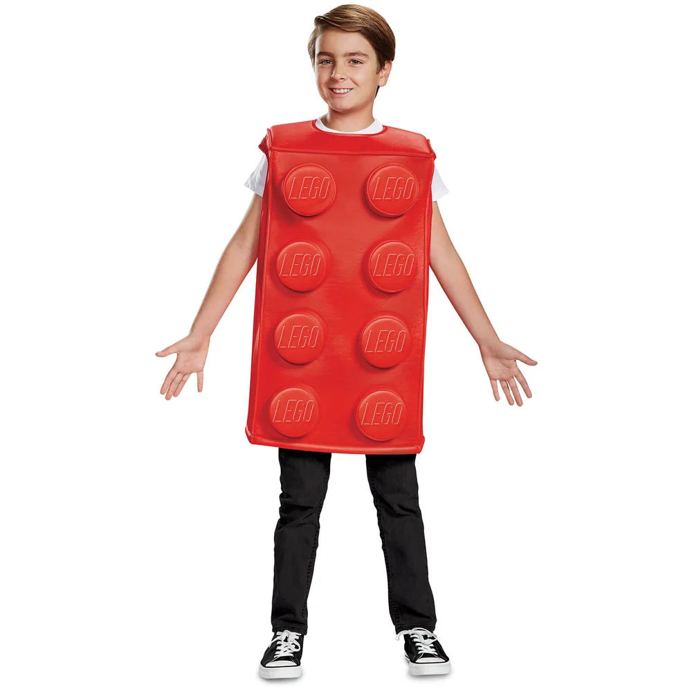 LEGO Iconic Kids Brick Fancy Dress - Red - S/4-6 Years - Red/Green Image 1