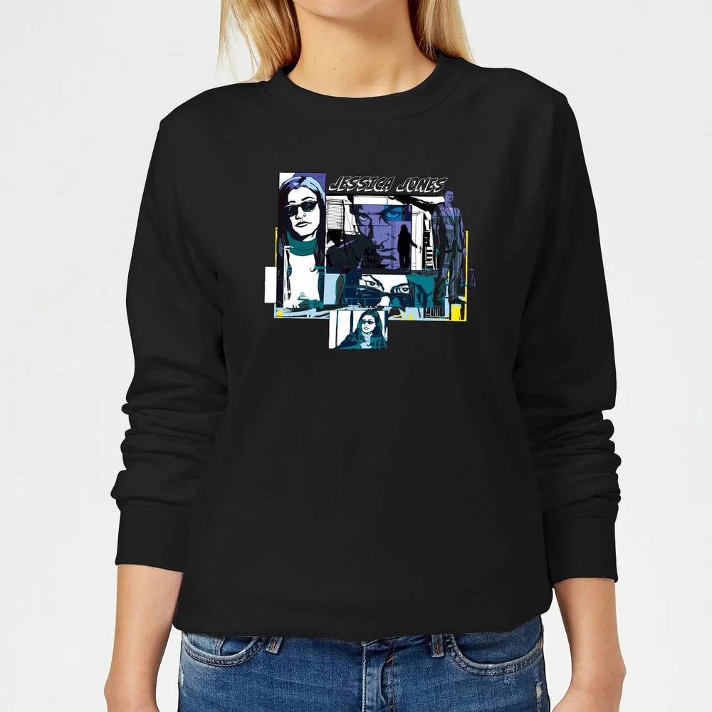 Sweat Femme Bulles de Comics Jessica Jones - Marvel Knights - Noir - S Image 1