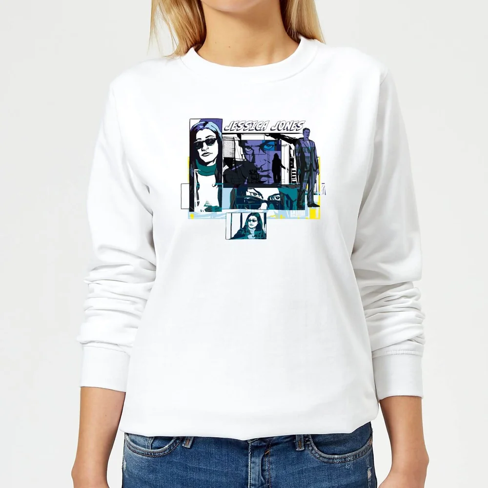 Sweat Femme Bulles de Comics Jessica Jones - Marvel Knights - Blanc - S - Blanc Image 1