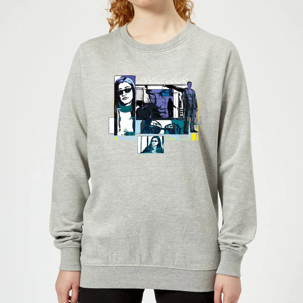 Sweat Femme Bulles de Comics Jessica Jones - Marvel Knights - Gris - 3XL - Gris Image 1