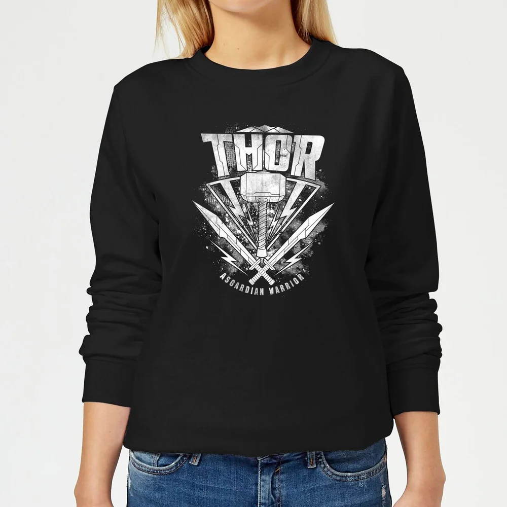 Sweat Femme Marvel - Thor Ragnarok - Logo du Marteau de Thor - Noir - S Image 1