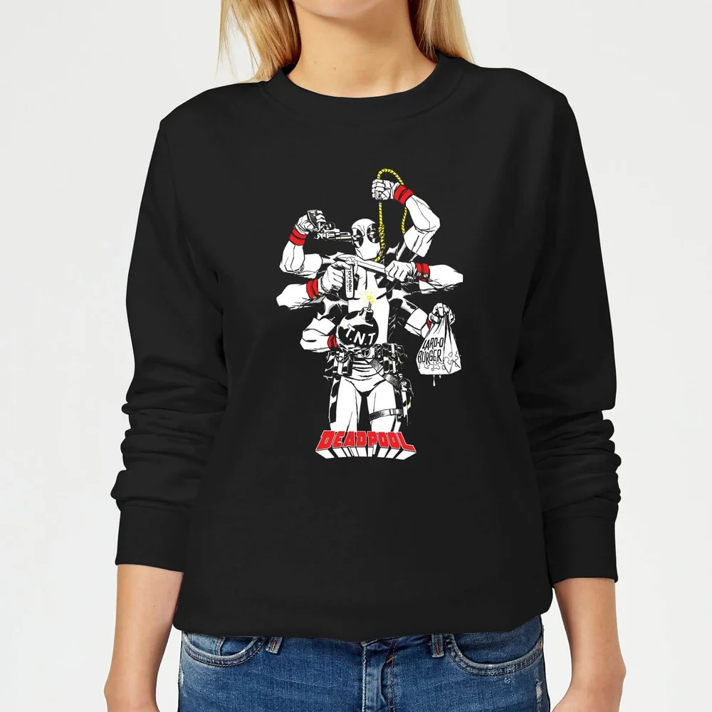 Sweat Femme Deadpool Multitasking Marvel - Noir - S Image 1