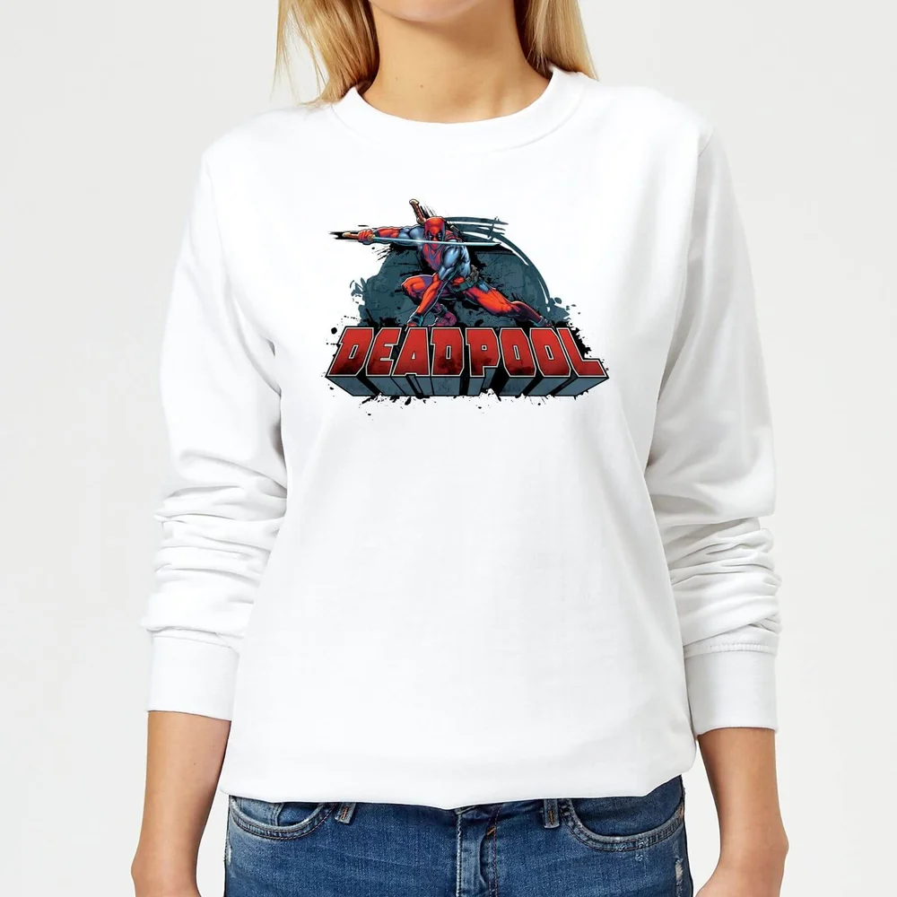 Sweat Femme Logo Deadpool et Épée Marvel - Blanc - S - Blanc Image 1