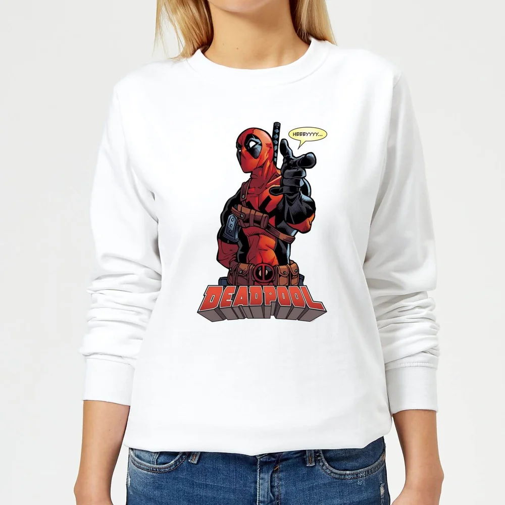 Sweat Femme Deadpool Hey You Marvel - Blanc - S - Blanc Image 1