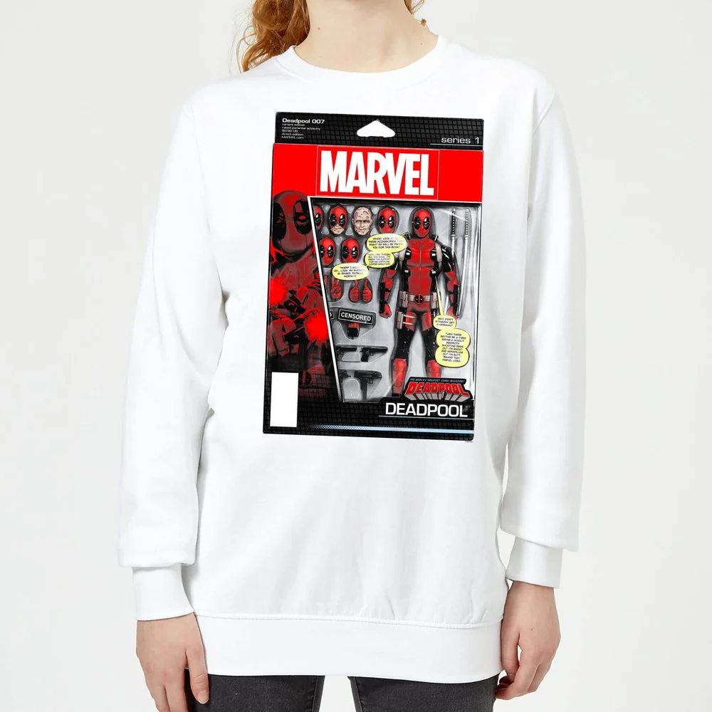 Sweat Femme Figurine Deadpool Marvel - Blanc - S - Blanc Image 1