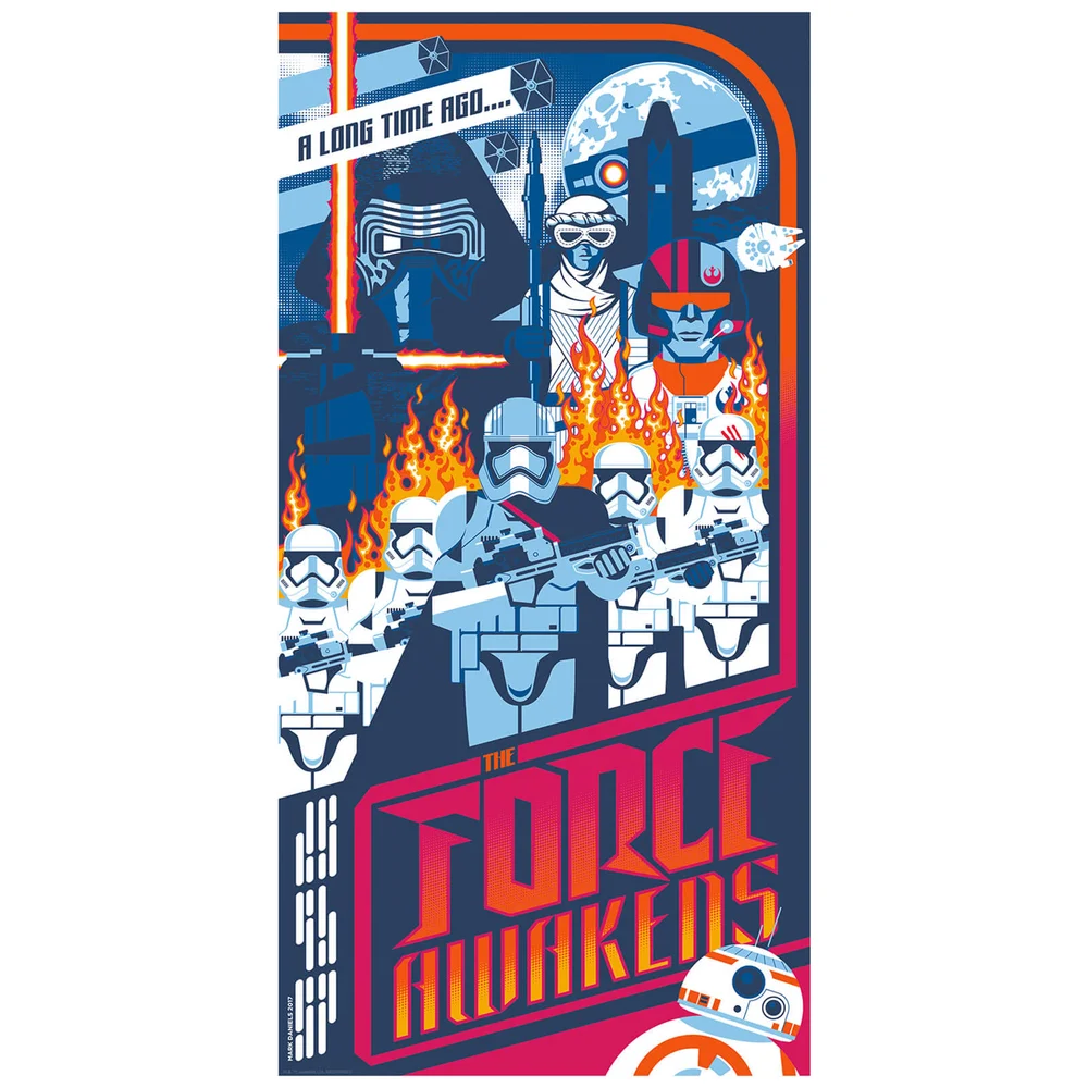 Sérigraphie Star Wars: Le Réveil de la Force par Mark Daniels (Variante Exclusive Zavvi) Image 1