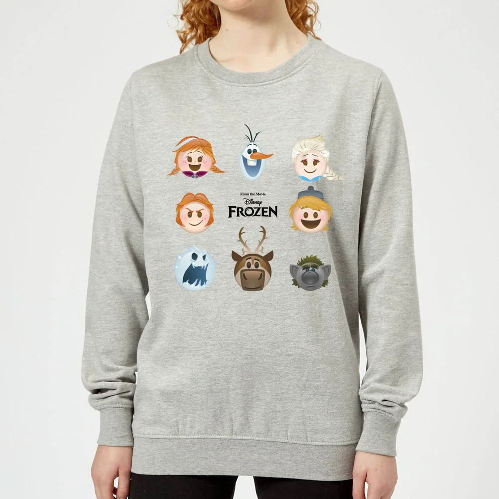 Sweat Femme La Reine des Neiges - Emoji - Gris - 3XL - Gris Image 1
