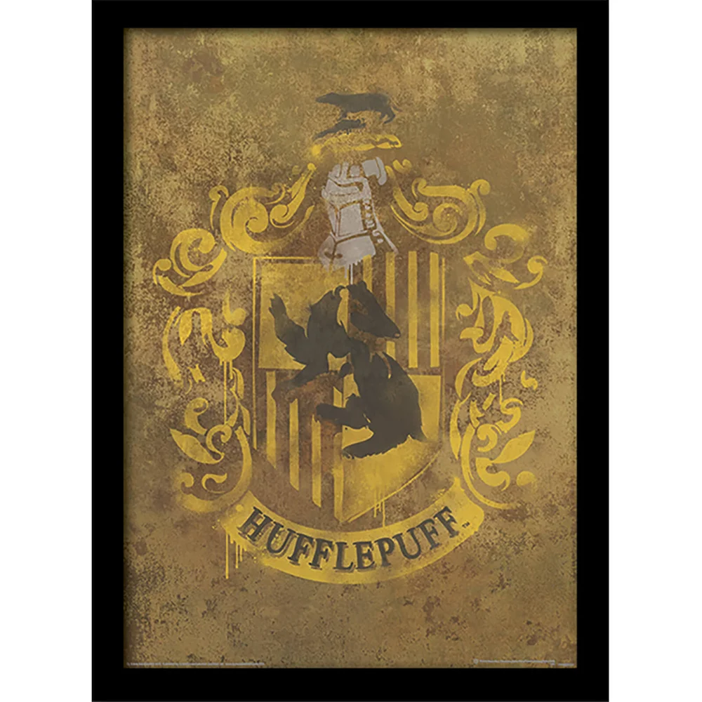 Affiche Encadrée Blason Poufsouffle Harry Potter - 30 x 40 cm Image 1