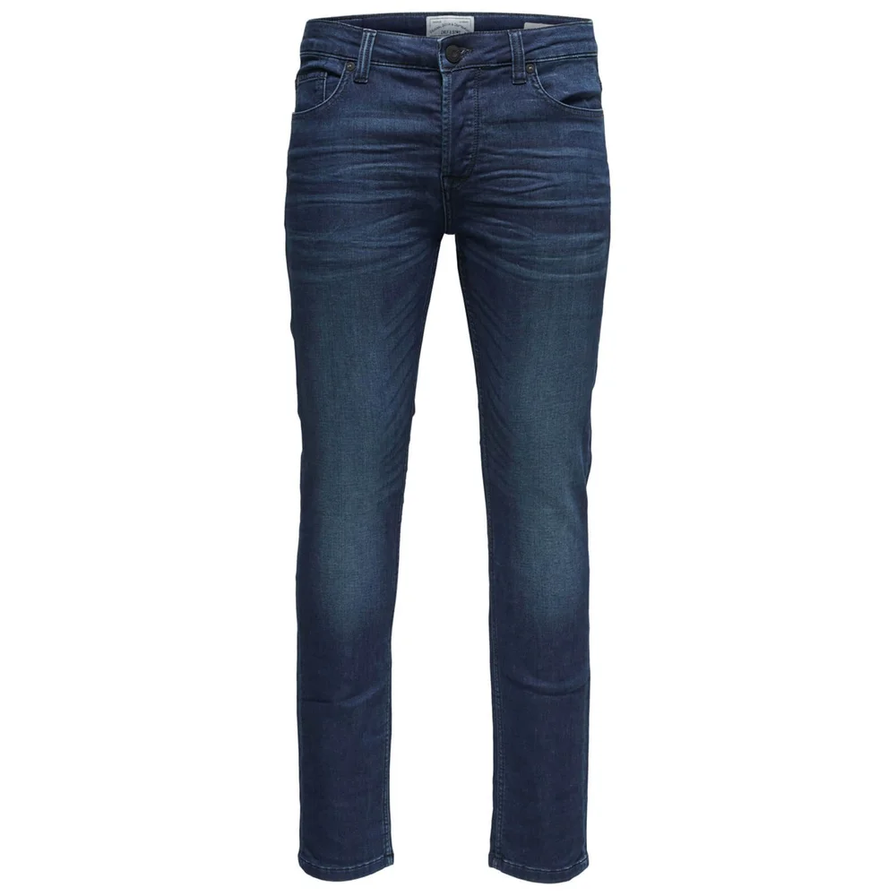 Only & Sons Men's Loom 0431 Slim Fit Jeans - Dark Blue Denim - W30/L30 - Bleu Image 1
