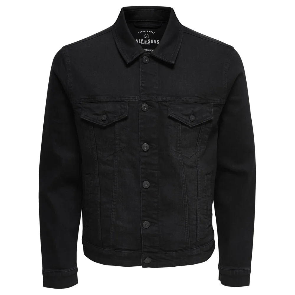 Only & Sons Men's Coin Denim Jacket - Black Denim - S - Noir Image 1