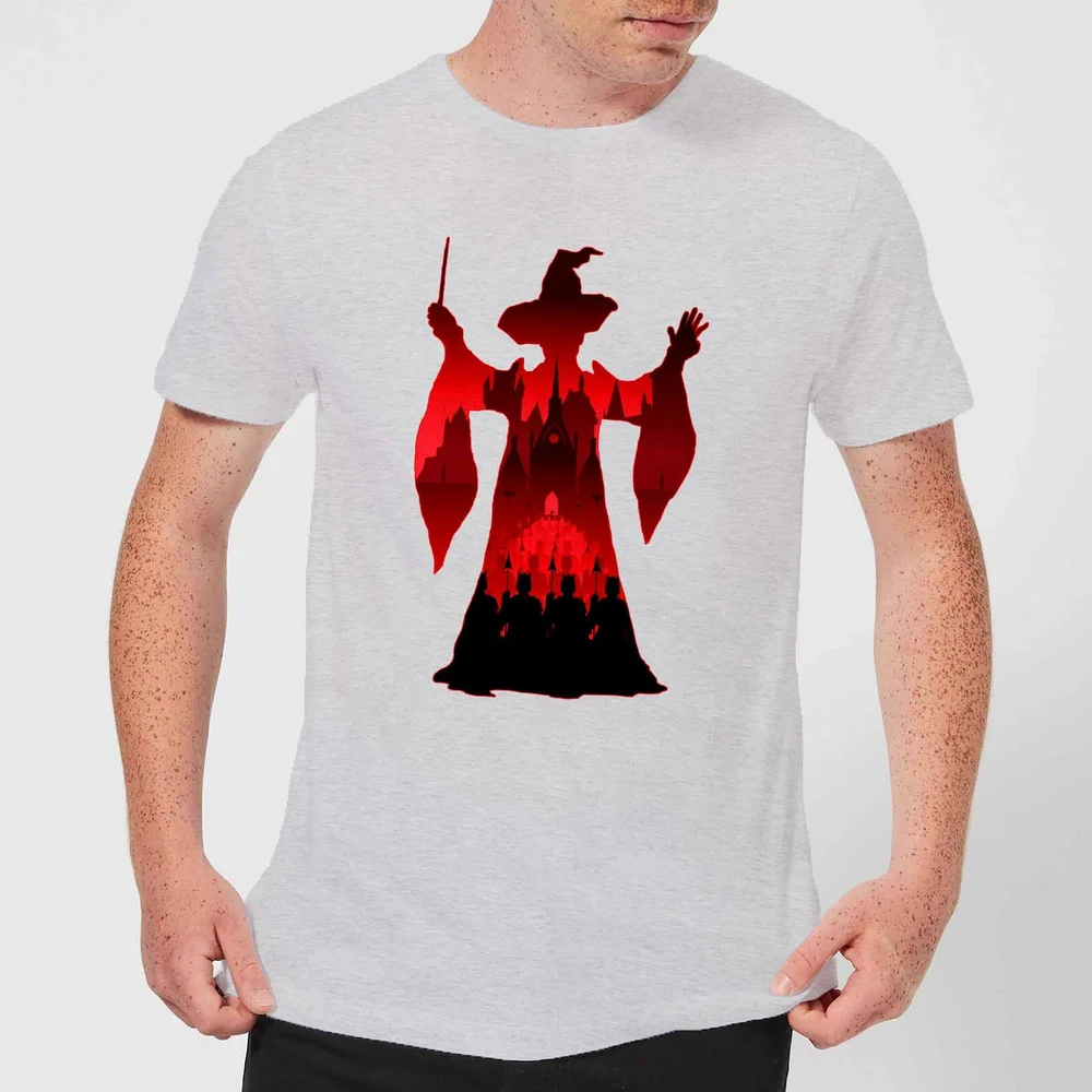 T-Shirt Homme Silhouette de Minerva McGonagall - Harry Potter - Gris - S - Gris Image 1