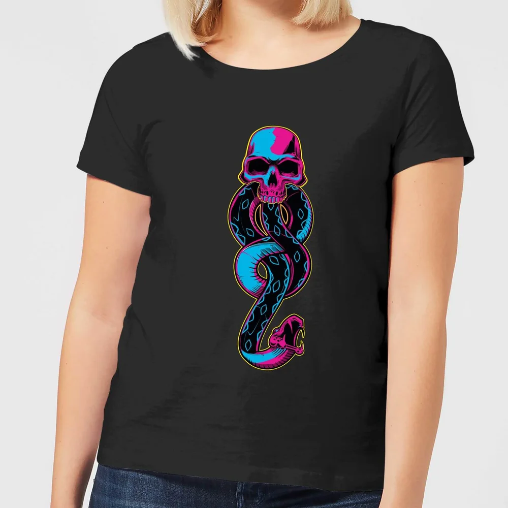 T-Shirt Femme Marque des Ténèbres Néon - Harry Potter - Noir - S Image 1