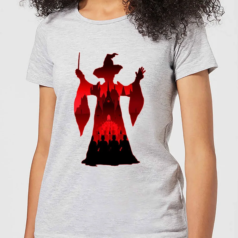 T-Shirt Femme Silhouette de Minerva McGonagall - Harry Potter - Gris - S - Gris Image 1