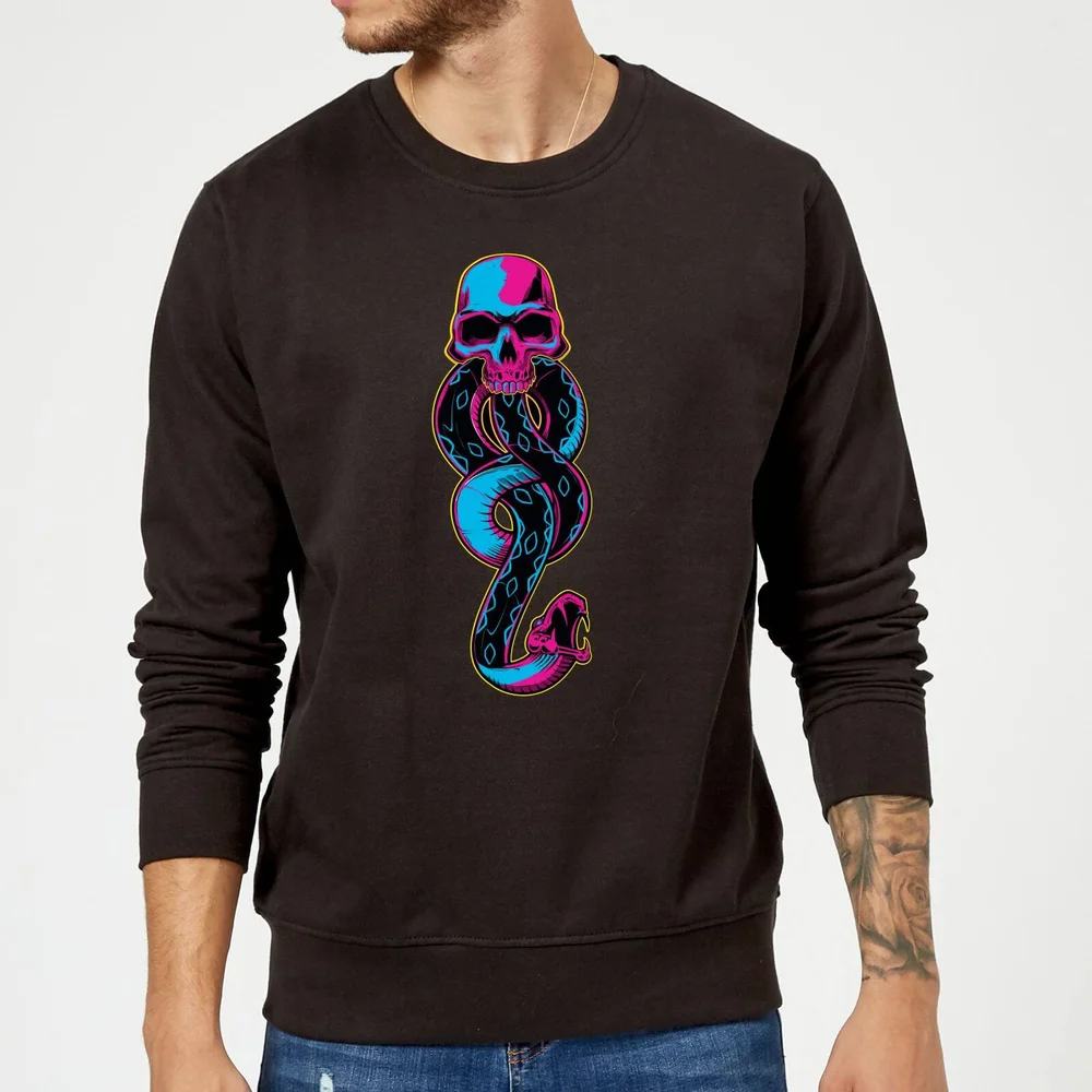 Sweat Homme Marque des Ténèbres Néon - Harry Potter - Noir - S - Noir Image 1