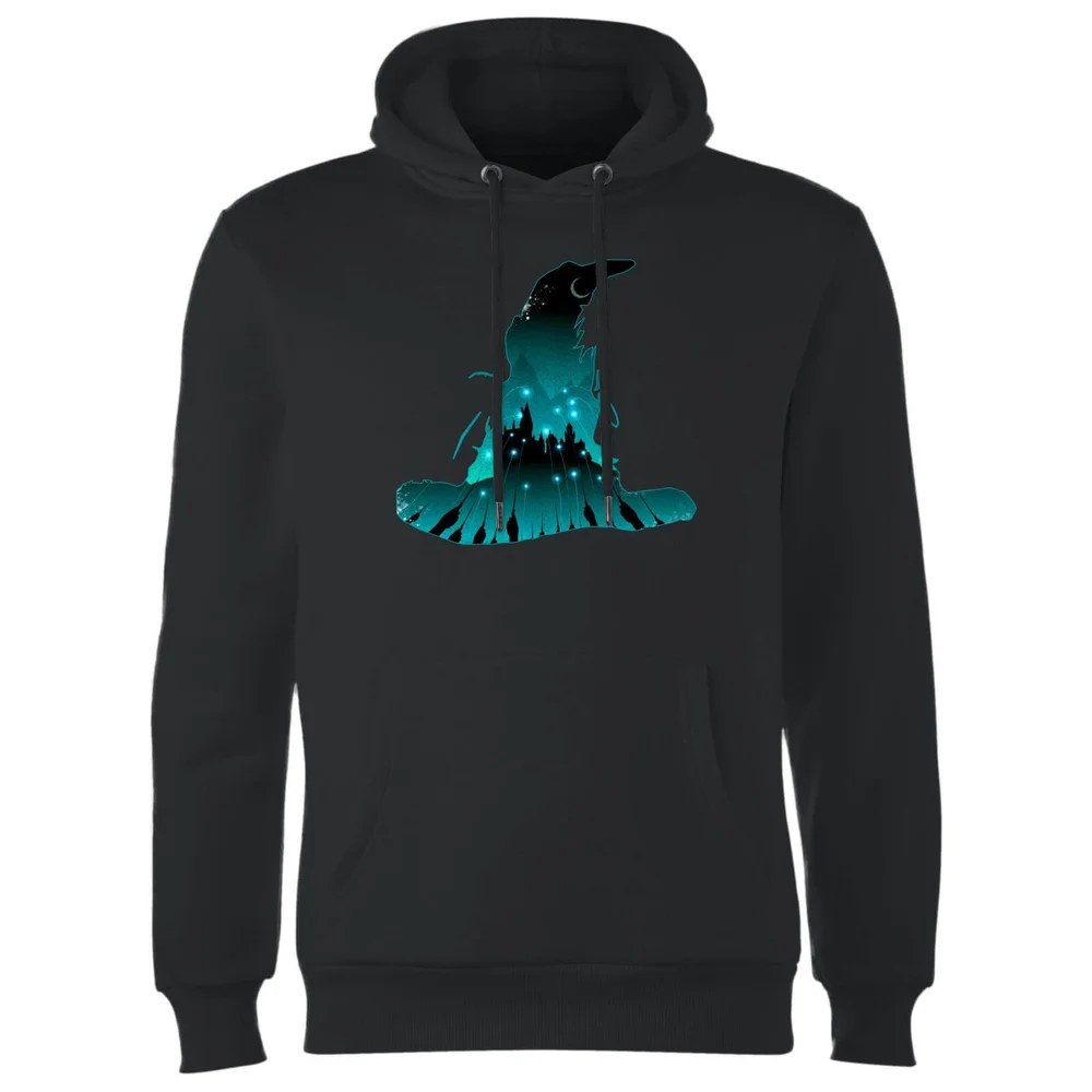 Sweat à Capuche Homme Silhouette de Poudlard - Harry Potter - Noir - S - Noir Image 1