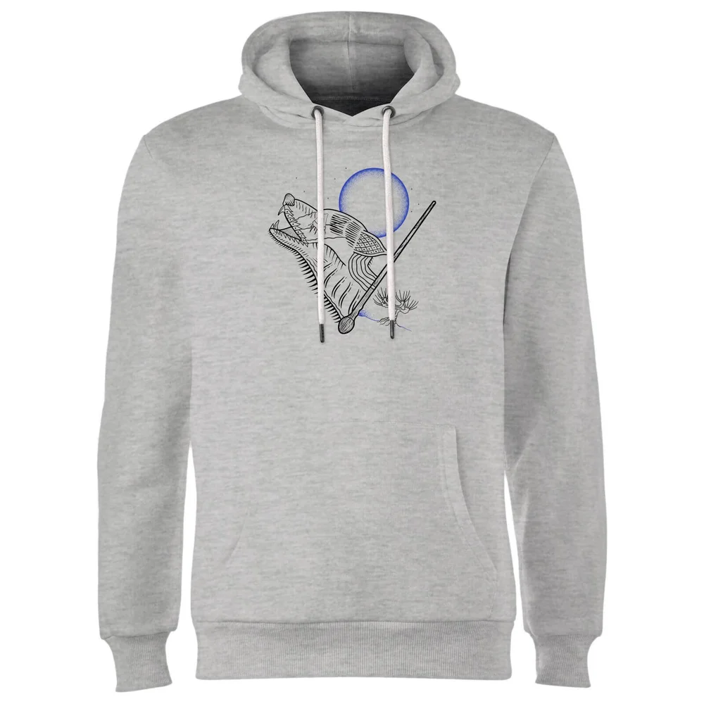 Sweat à Capuche Homme Dessin au Trait Loup-Garou - Harry Potter - Gris - S - Gris Image 1