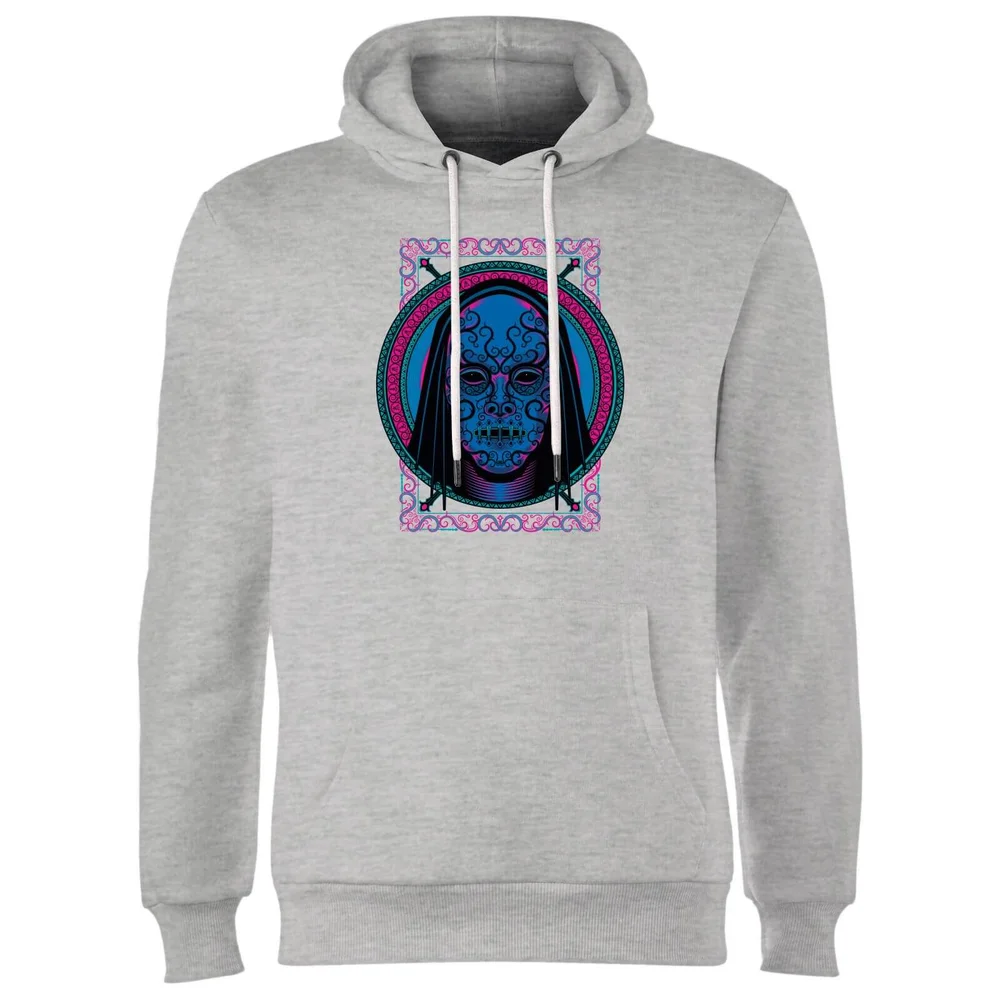 Sweat à Capuche Homme Masque Mangemort Néon - Harry Potter - Gris - S - Gris Image 1