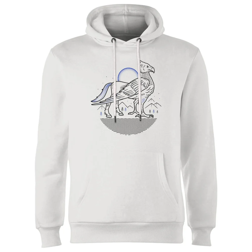 Sweat à Capuche Homme Dessin au Trait Buck - Harry Potter - Blanc - S Image 1