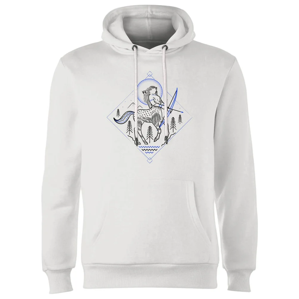 Sweat à Capuche Homme Dessin au Trait Centaure - Harry Potter - Blanc - S - Blanc Image 1