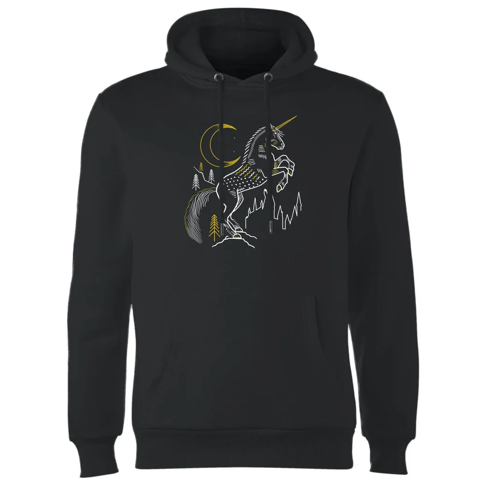 Sweat à Capuche Homme Dessin au Trait Licorne - Harry Potter - Noir - S - Noir Image 1