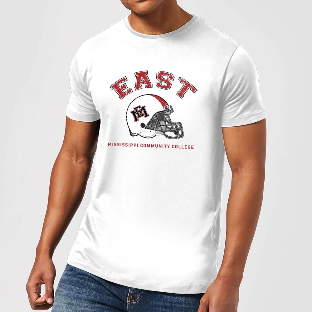 T-Shirt Homme Casque - East Mississippi Community College - Blanc - S Image 1