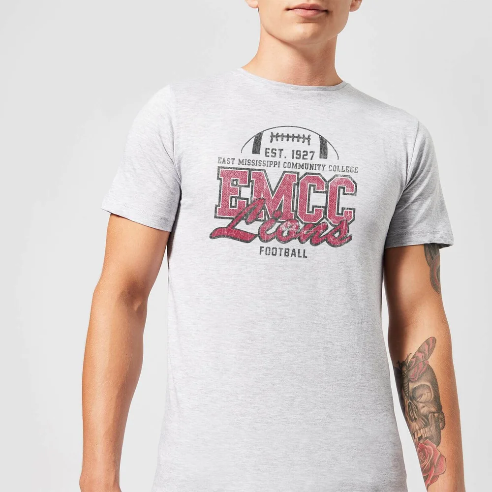 T-Shirt Homme Lion et Effet Abîmé - East Mississippi Community College - Gris - S Image 1