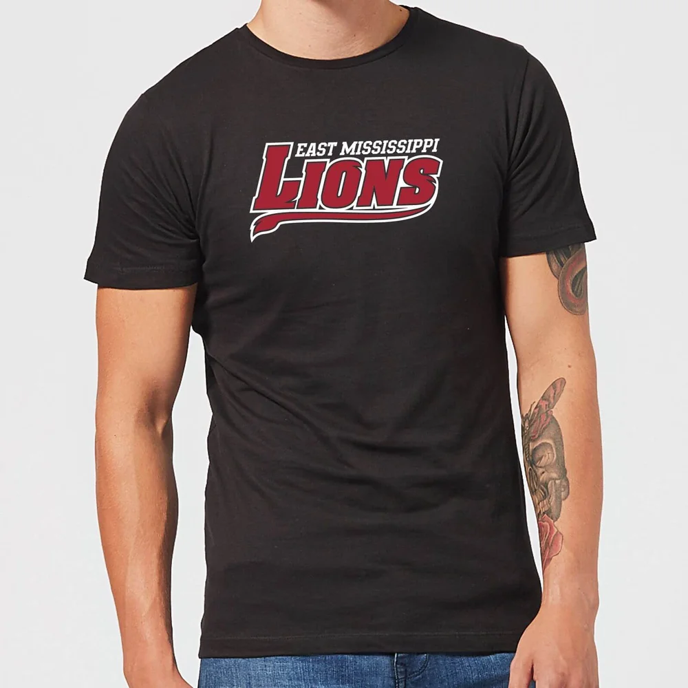 T-Shirt Homme Logo Lions Script - East Mississippi Community College - Noir - S Image 1