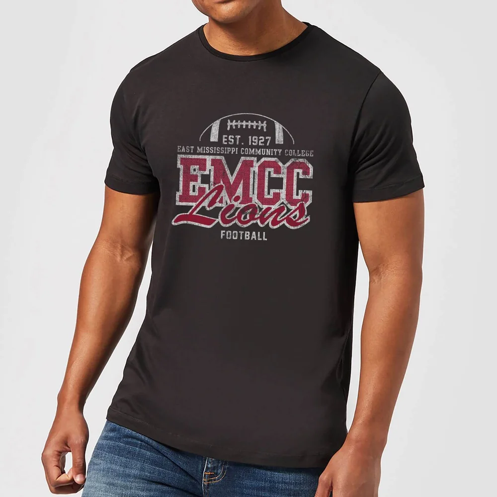 T-Shirt Homme Lion et Effet Abîmé - East Mississippi Community College - Noir - S Image 1