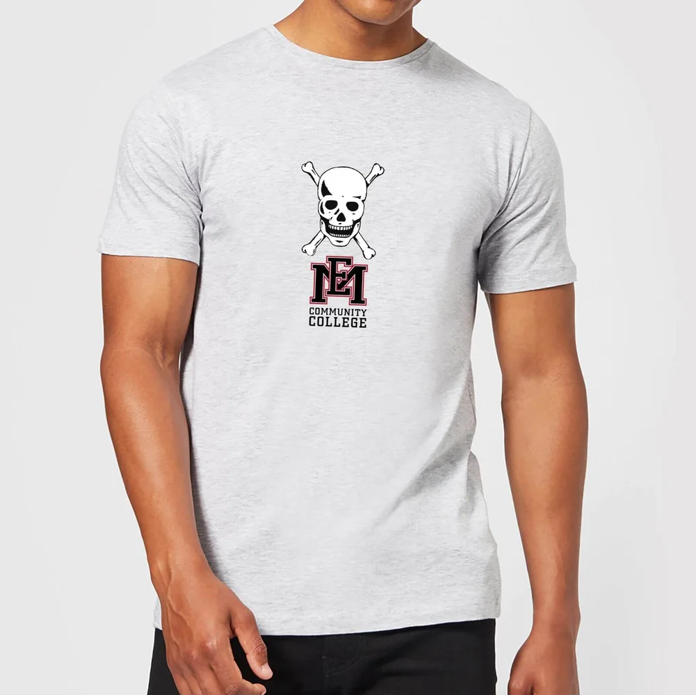 T-Shirt Homme Tête de Mort et Logo - East Mississippi Community College - Gris - S Image 1