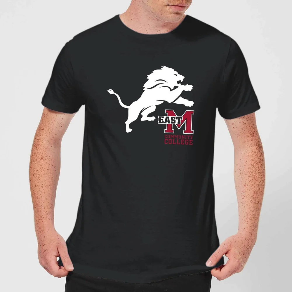 T-Shirt Homme Lion et Logo - East Mississippi Community College - Noir - S Image 1