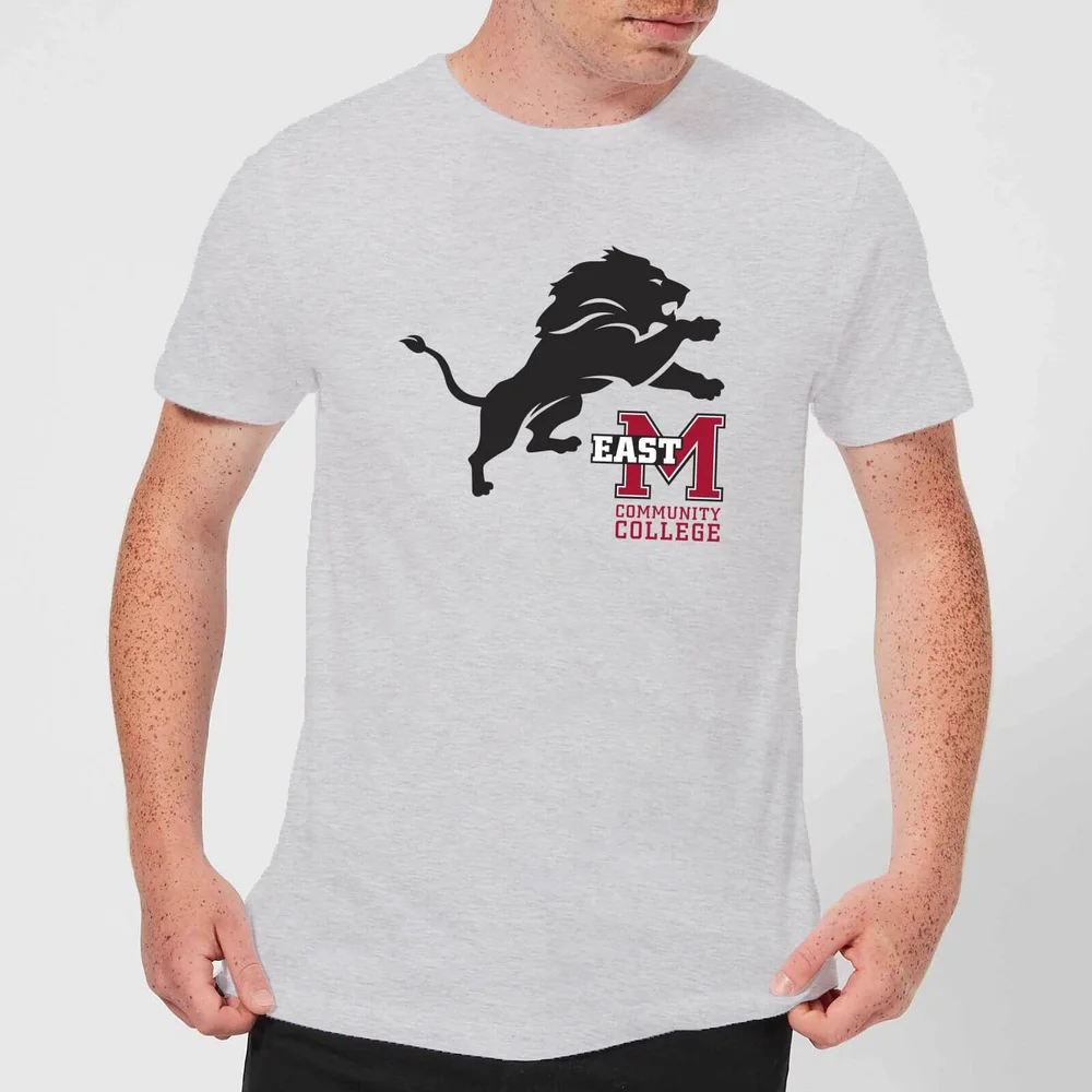 T-Shirt Homme Lion et Logo - East Mississippi Community College - Gris - S Image 1