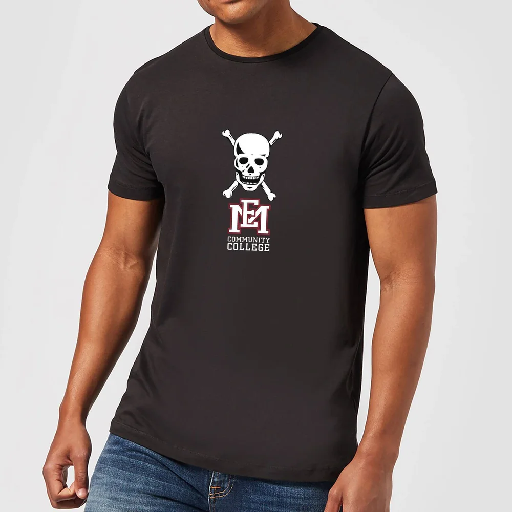 T-Shirt Homme Tête de Mort et Logo - East Mississippi Community College - Noir - S Image 1