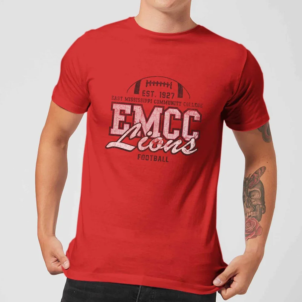 T-Shirt Homme Lion et Effet Abîmé - East Mississippi Community College - Rouge - S Image 1