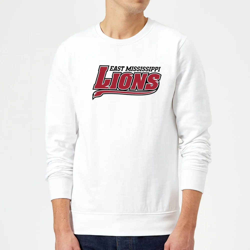 Sweat Homme Logo Lions Script - East Mississippi Community College - Blanc - S Image 1