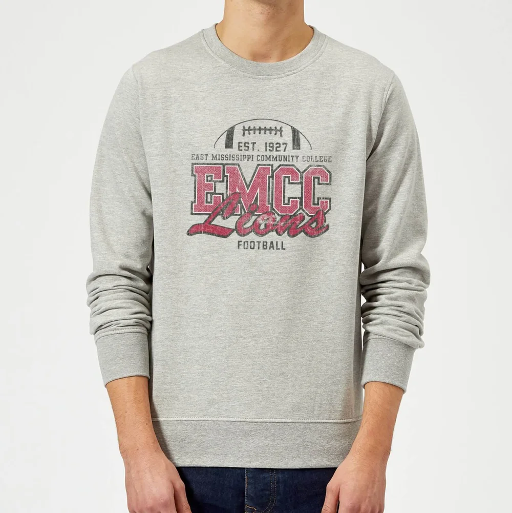 Sweat Homme Lion et Effet Abîmé - East Mississippi Community College - Gris - S - Gris Image 1
