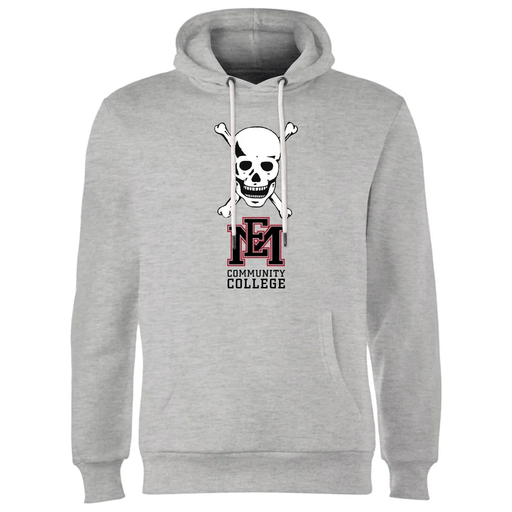 Sweat à Capuche Homme Tête de Mort et Logo - East Mississippi Community College - Gris - S Image 1