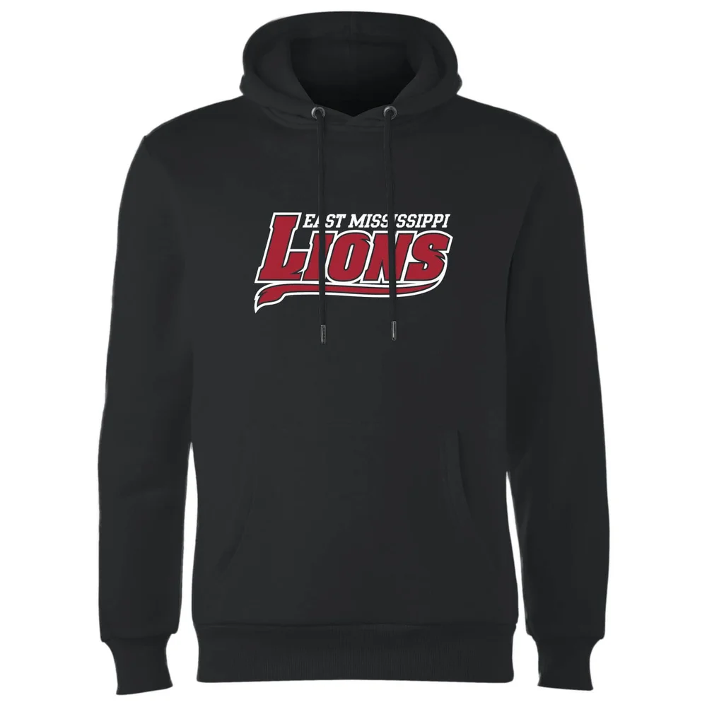 Sweat à Capuche Homme Logo Lions Script - East Mississippi Community College - Noir - S Image 1