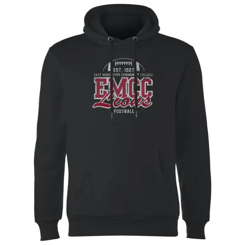 Sweat à Capuche Homme Lion et Effet Abîmé - East Mississippi Community College - Noir - S Image 1
