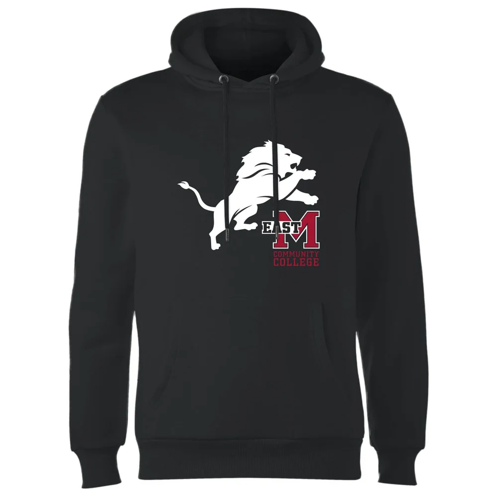 Sweat à Capuche Homme Lion et Logo - East Mississippi Community College - Noir - S Image 1